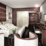 Luxury Goods, Interior, Design | Guestroom at Marie Plaza Hotel in Amman, Kingdom of Jordan with Archs. G. Longo & A. Palmarini.