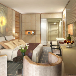 Luxury Goods, Interior, Design | Guestroom at Marie Plaza Hotel in Amman, Kingdom of Jordan with Archs. G. Longo & A. Palmarini.